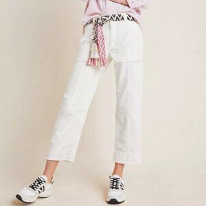 by Anthropologie Relaxed Utility White Pant 27
